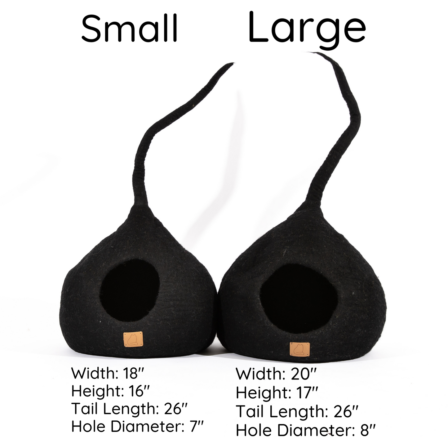 Monstera Leaf Wool Cat Cave