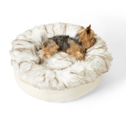 PupPouf™ Faux Fur Donut Pet Bed - Desert Luxe