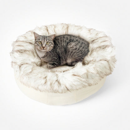 PupPouf™ Faux Fur Donut Pet Bed - Desert Luxe