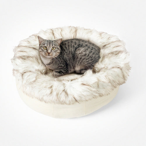 PupPouf™ Faux Fur Donut Pet Bed - Desert Luxe